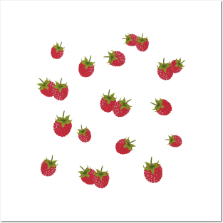 Sweet Raspberry Delight - Cute Raspberry Fruit Design for Food Lovers Posters and Art